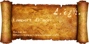 Lampert Ámon névjegykártya